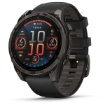 Garmin 010-02904-29 fēnix 8 47 mm AMOLED 全方位戶外進階GPS智慧腕錶 (石墨灰 DLC鈦錶圈/獵影黑矽膠錶帶)